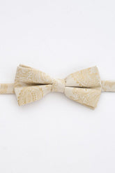 Junior Champagne Paisley Bow Tie